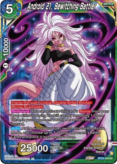 Android 21 Bewitching Battler Foil BT20-144 Power Absorbed Dragonball Super card