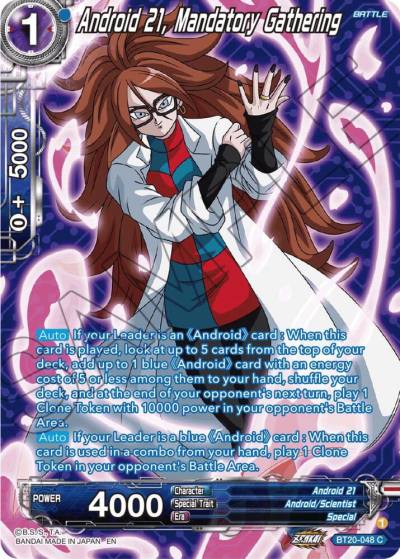 Android 21 Mandatory Gathering Silver Foil BT20-048 Power Absorbed Dragonball Super card