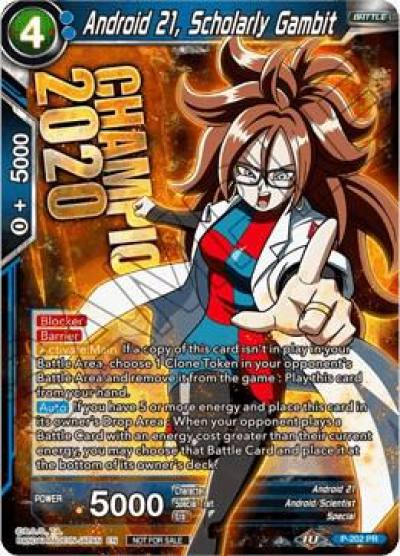 Android 21 Scholarly Gambit P-202 Promotion Cards Dragonball Super card