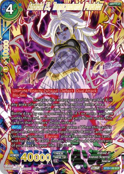 Android 21 Transcendental Predator Alternate Art BT20-149 Power Absorbed Dragonball Super card