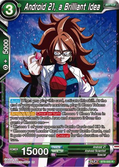 Android 21 a Brilliant Idea BT8-055 Malicious Machinations Dragonball Super card