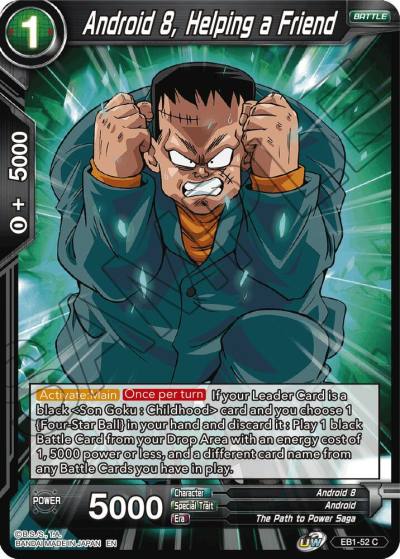 Android 8 Helping a Friend Foil EB1-52 Battle Evolution Booster Dragonball Super card