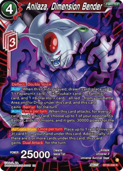 Anilaza Dimension Bender Foil BT20-006 Power Absorbed Dragonball Super card