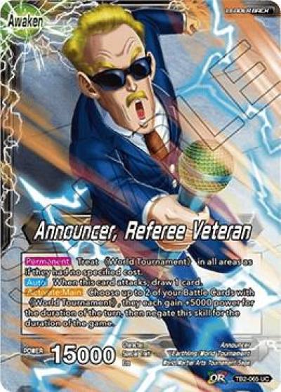 Announcer Announcer Referee Veteran Foil TB2-065 World Martial Arts Tournament Dragonball Super card