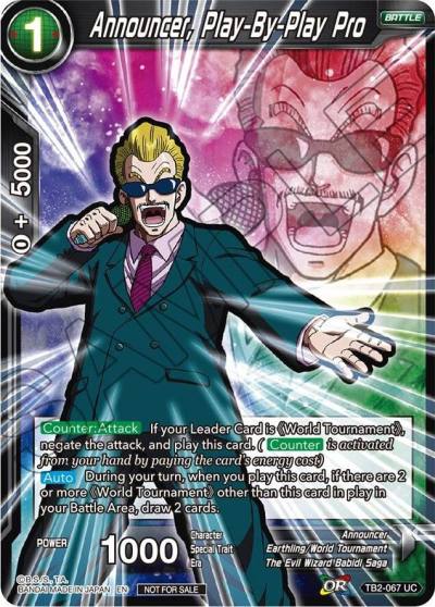 Announcer Play By Play Pro Event Pack 05 TB2-067 Promotion Cards Dragonball Super card