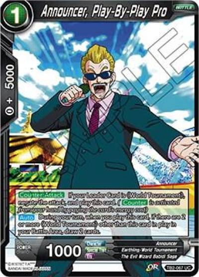 Announcer Play By Play Pro TB2-067 World Martial Arts Tournament Dragonball Super card