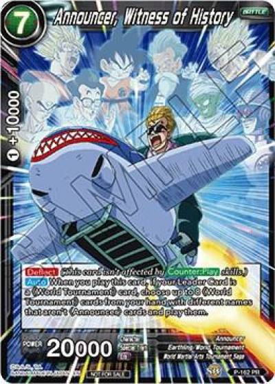 Announcer Witness of History Power Booster P-162 Promotion Cards Dragonball Super card