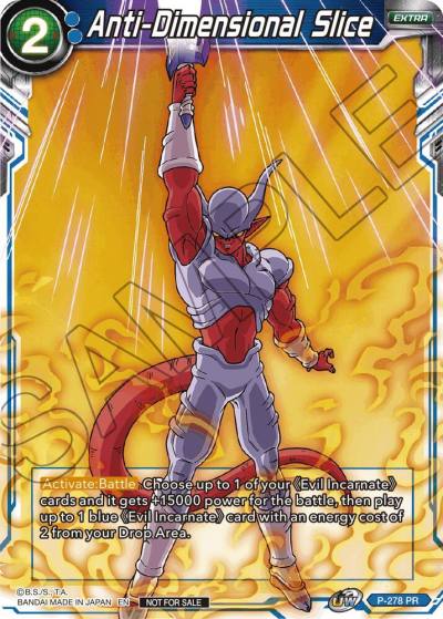 Anti Dimensional Slice Unison Warrior Series Tournament Pack Vol3 P-278 Tournament Promotion Cards Dragonball Super card