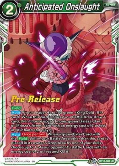 Anticipated Onslaught BT13-086 Supreme Rivalry Pre-Release Cards Dragonball Super card
