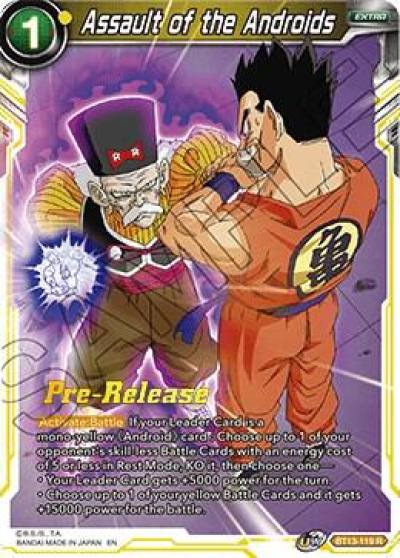 Assault of the Androids BT13-119 Supreme Rivalry Pre-Release Cards Dragonball Super card