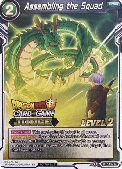 Assembling the Squad Level 2 BT7-107 Judge Promotion Cards Dragonball Super card