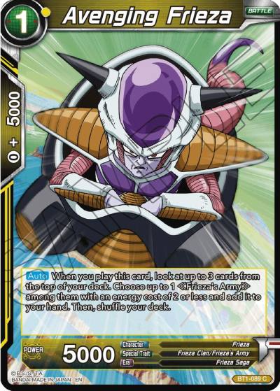 Avenging Frieza Reprint Foil BT1-089 Battle Evolution Booster Dragonball Super card