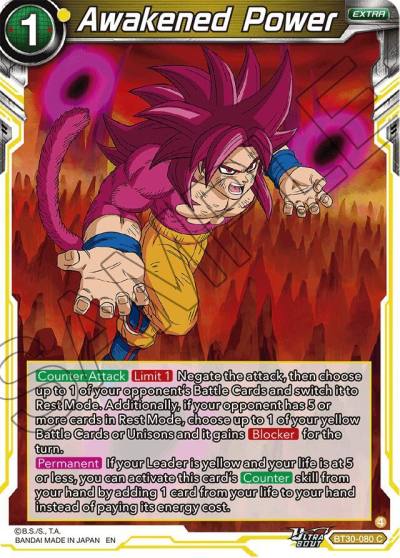 Awakened Power BT30-080 Three Glorious Fighters Dragonball Super card