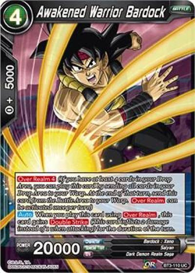 Awakened Warrior Bardock BT3-110 Cross Worlds Dragonball Super card