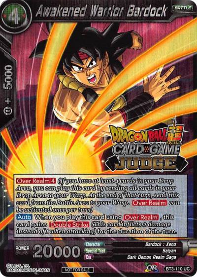 Awakened Warrior Bardock BT3-110 Judge Promotion Cards Dragonball Super card