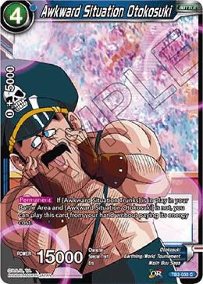 Awkward Situation Otokosuki TB2-032 World Martial Arts Tournament Dragonball Super card