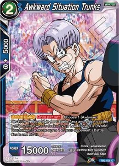 Awkward Situation Trunks TB2-026 World Martial Arts Tournament Dragonball Super card
