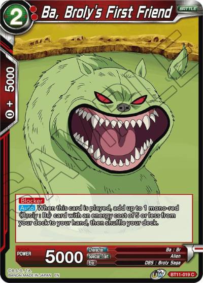 Ba Brolys First Friend BT11-019 Vermilion Bloodline Dragonball Super card
