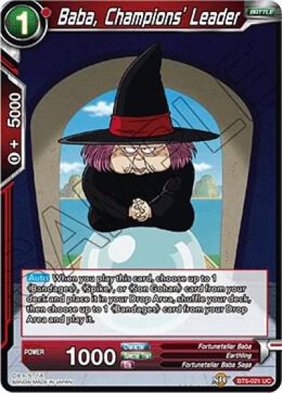 Baba Champions Leader BT5-021 Miraculous Revival Dragonball Super card