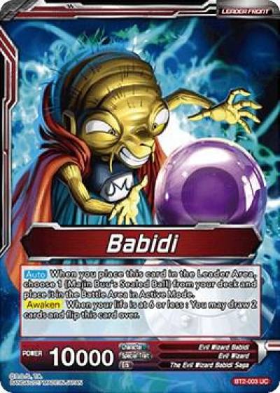 Babidi Babidi Creator of Evil BT2-003 Union Force Dragonball Super card