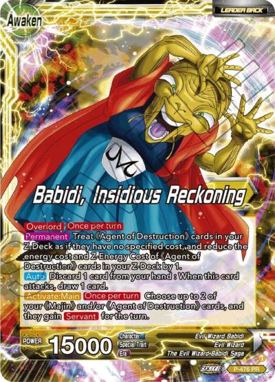 Babidi Babidi Insidious Reckoning Silver Foil P-476 Tournament Promotion Cards Dragonball Super card
