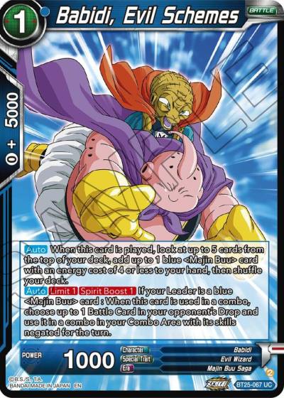 Babidi Evil Schemes BT25-067 Legend of the Dragon Balls Dragonball Super card