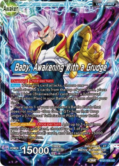 Baby Baby Awakening With a Grudge Foil BT21-035 Wild Resurgence Dragonball Super card