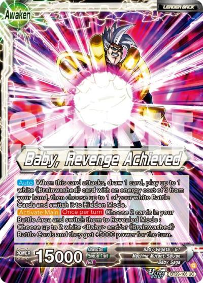 Baby Baby Revenge Achieved BT29-106 Fearsome Rivals Dragonball Super card
