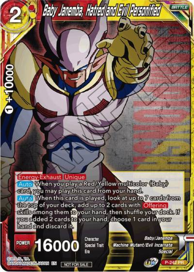 Baby Janemba Hatred and Evil Personified P-242 Promotion Cards Dragonball Super card