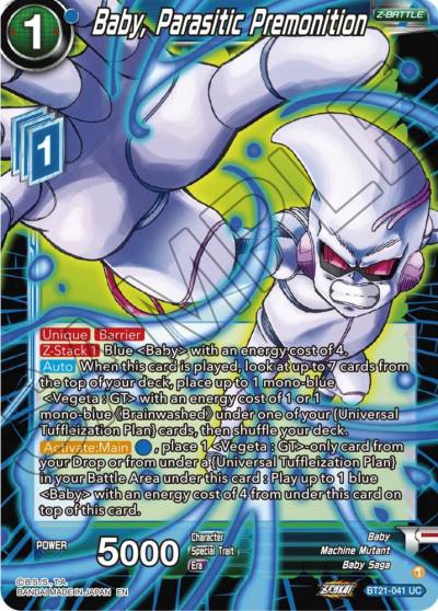 Baby Parasitic Premonition Foil BT21-041 Wild Resurgence Dragonball Super card