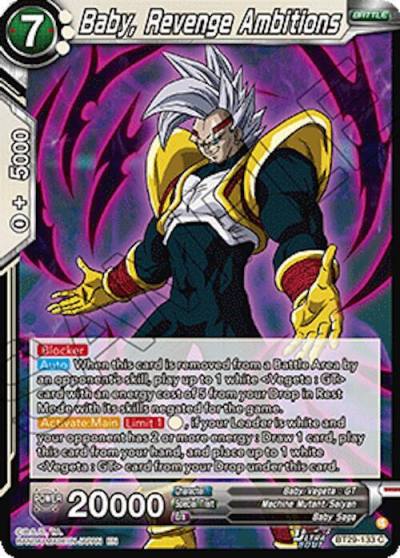 Baby Revenge Ambitions BT29-133 Fearsome Rivals Dragonball Super card