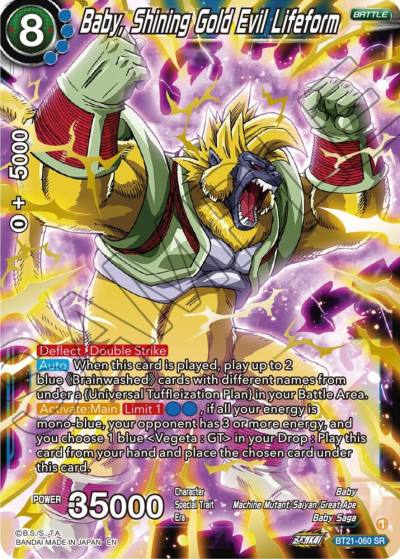Baby Shining Gold Evil Lifeform BT21-060 Wild Resurgence Dragonball Super card