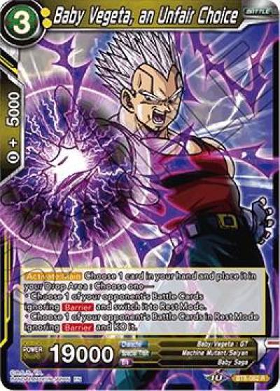Baby Vegeta an Unfair Choice BT8-082 Malicious Machinations Dragonball Super card