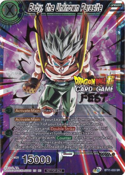 Baby the Unknown Parasite Card Game Fest 2022 BT11-033 Tournament Promotion Cards Dragonball Super card