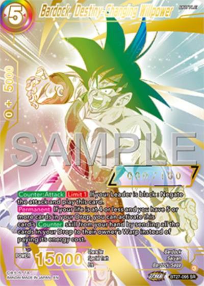 Bardock Destiny Changing Willpower Serial Numbered BT27-095 History of Z Dragonball Super card