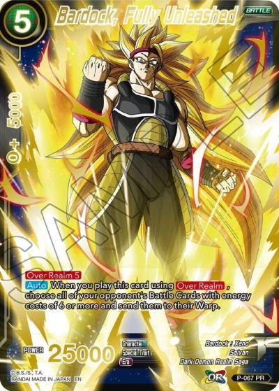 Bardock Fully Unleashed Gold Stamped P-067 Mythic Booster Dragonball Super card