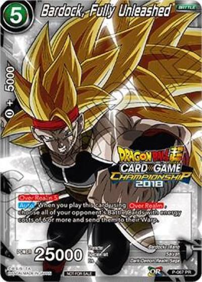 Bardock Fully Unleashed P-067 Tournament Promotion Cards Dragonball Super card