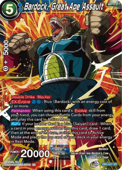 Bardock Great Ape Assault DB3-027 Draft Box 06 - Giant Force Dragonball Super card