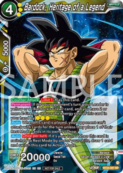 Bardock Heritage of a Legend Deluxe Pack 2025 Vol2 BT24-087 Promotion Cards Dragonball Super card
