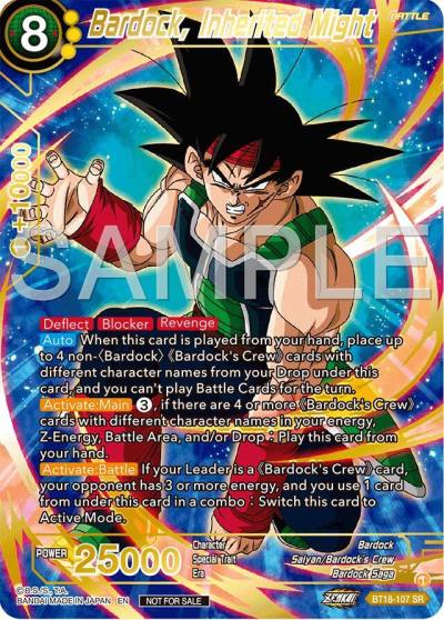 Bardock Inherited Might Championship 2024 Finals Pack Gold Stamped BT18-107 Tournament Promotion Cards Dragonball Super card