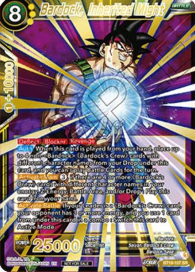 Bardock Inherited Might Zenkai Cup 2022 Top 32 BT18-107 Tournament Promotion Cards Dragonball Super card