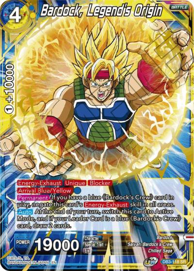 Bardock Legends Origin DB3-118 Draft Box 06 - Giant Force Dragonball Super card