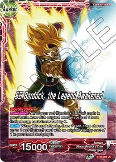Bardock SS Bardock the Legend Awakened BT13-001 Supreme Rivalry Dragonball Super card