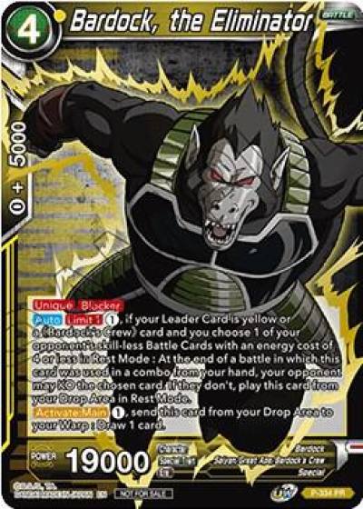 Bardock the Eliminator Championship Pack 2021 Vol2 Winner Gold Stamped P-334 Promotion Cards Dragonball Super card