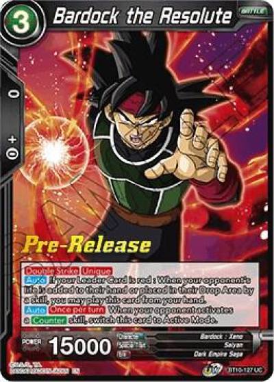 Bardock the Resolute BT10-127 Rise of the Unison Warrior Pre-Release Cards Dragonball Super card