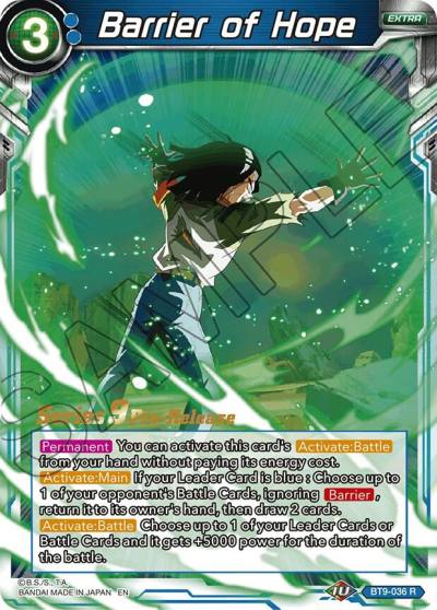 Barrier of Hope BT9-036 Universal Onslaught Pre-Release Cards Dragonball Super card