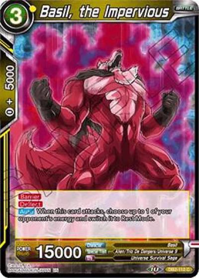 Basil the Impervious DB2-112 Draft Box 05 - Divine Multiverse Dragonball Super card