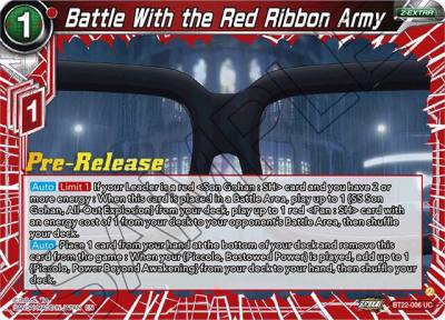 Battle With the Red Ribbon Army BT22-006 Critical Blow Pre-Release Cards Dragonball Super card