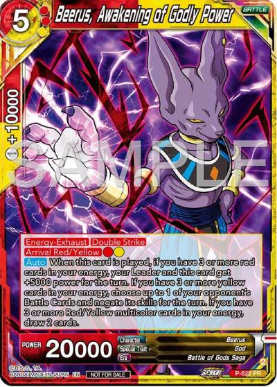 Beerus Awakening of Godly Power Deluxe Pack 2024 Vol2 P-622 Promotion Cards Dragonball Super card