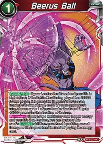 Beerus Ball BT8-022 Malicious Machinations Dragonball Super card